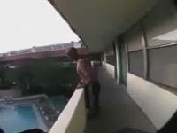 Balcony Pool Jump. How Will It End?