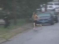 Cop Knocks Out Running Suspect, Wrestling Style!