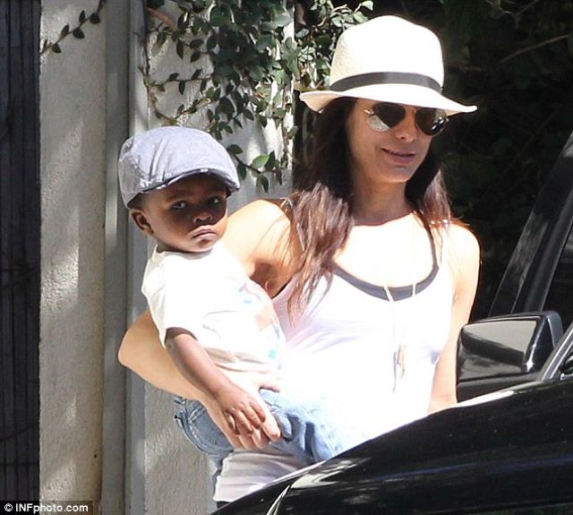 Sandra Bullock And Her Unsmiling Adopted Son