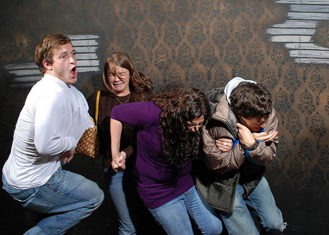 Photoshopped Haunted House Freak Out Reactions