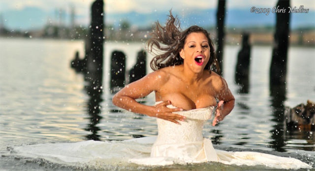 Extreme and Wet Wedding Photography