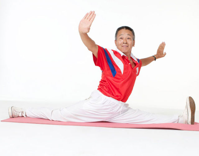 Impressively Flexible 67-Year-Old Man