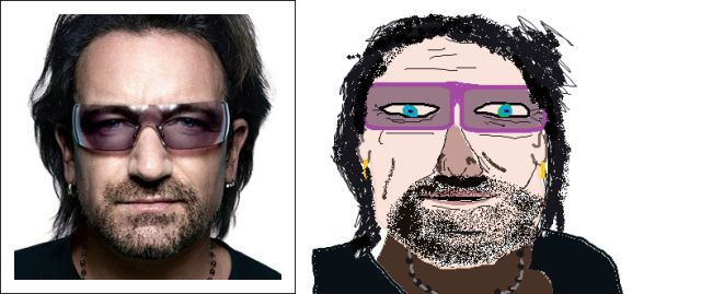 Famous People Portraits Created in MS Paint