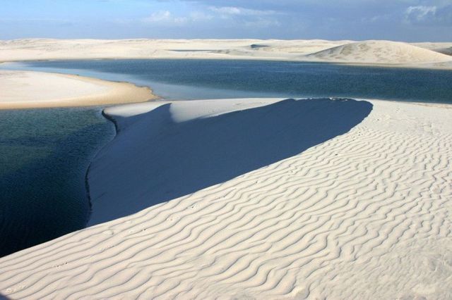 Beautiful White Sand Dunes in Brazil