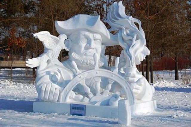 Astonishingly Detailed Snow Sculptures