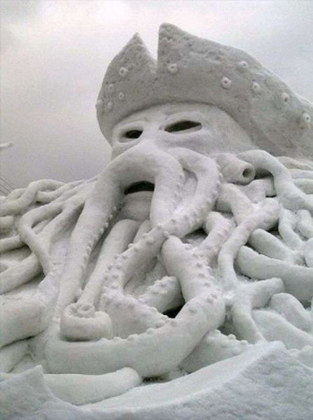 Astonishingly Detailed Snow Sculptures