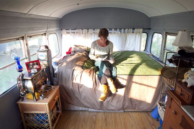 Living in a 300-square-foot Bus