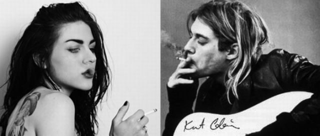 Frances Bean Cobain and Her Father