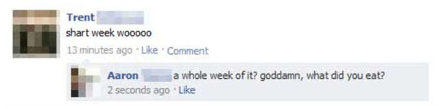 Facebook Statuses Hard to Forget