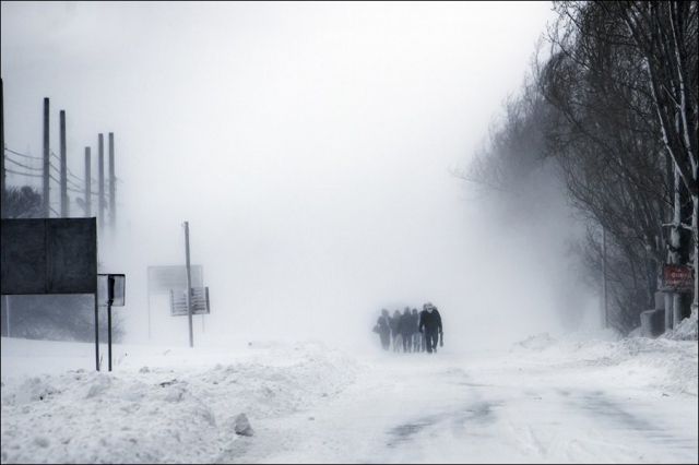 Snow Storm in Romania
