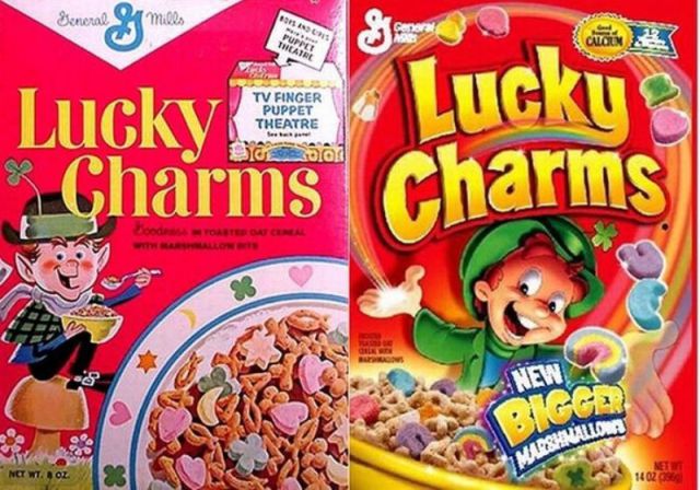 Cereal Boxes Now And Then