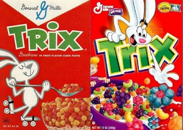 Cereal Boxes Now And Then