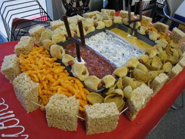 Super Bowl Stadiums Made of Snacks