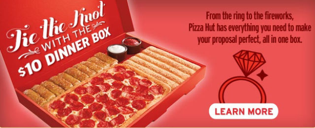 The Pizza Hut “Proposal Package” Only $10k