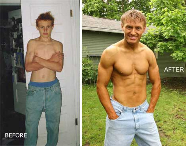 Before and After Muscle Men.
