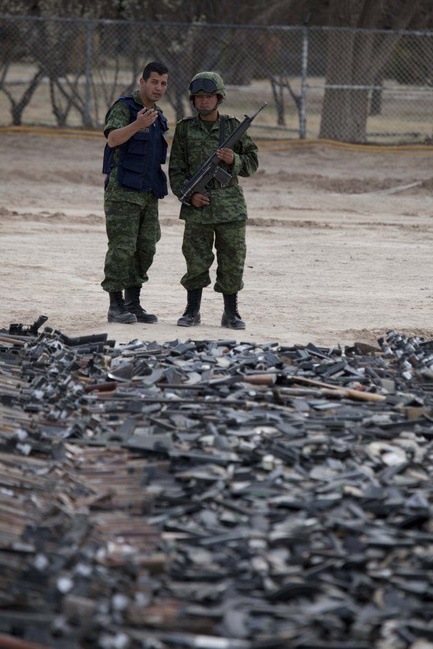 Ceremonial Mexican Firearm Destruction