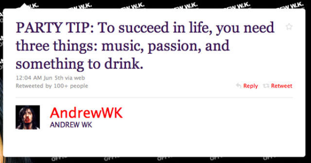 Andrew WK’s Epic Party Tips