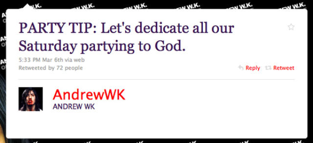 Andrew WK’s Epic Party Tips
