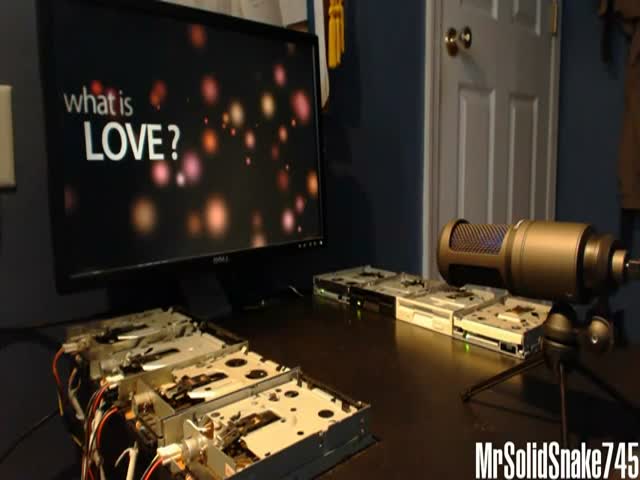 ‘What Is Love’ on 8 Floppy Drives 