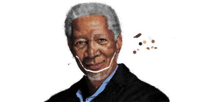 Morgan Freeman’s MS Paint Portrait