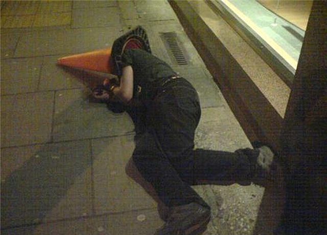 Drunk People Sleeping In Public