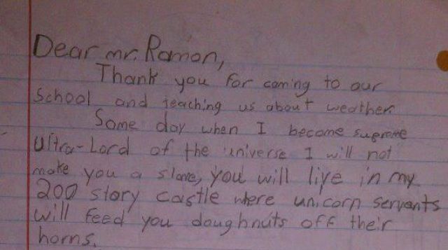 Hilarious Kid’s Letter to Meteorologist