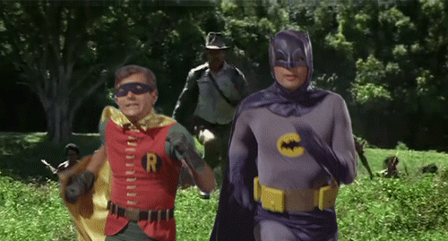Hilarious Running Batman Gifs