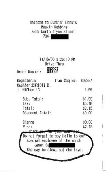 Ridiculous Receipts