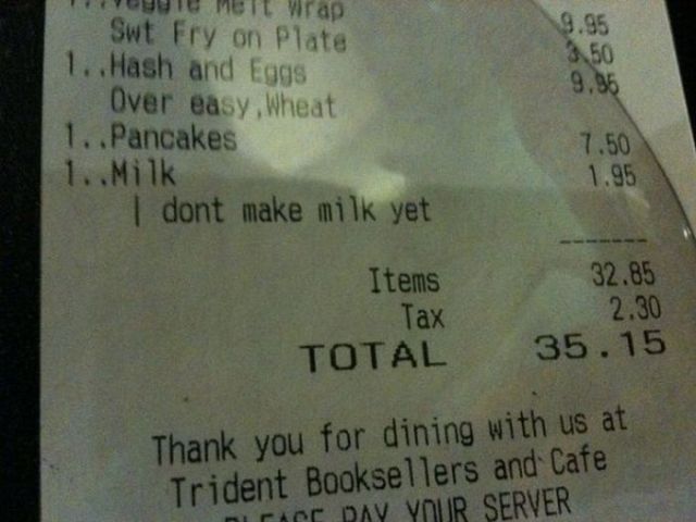 Ridiculous Receipts