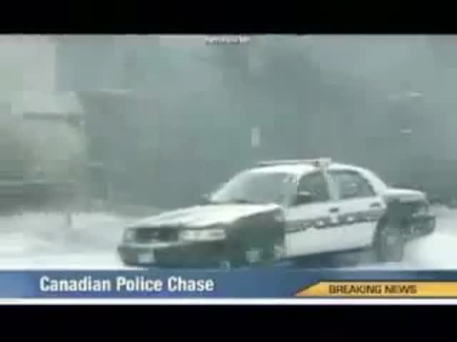 Craziest Canadian Police Car Chase Ever 
