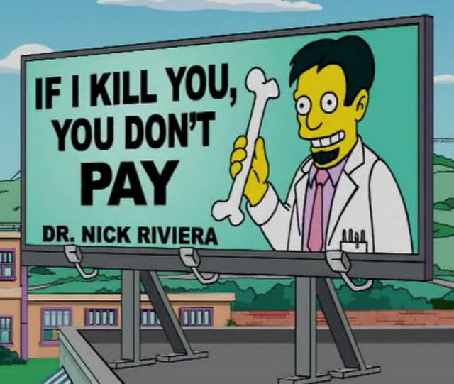 Witty Signboards from The Simpsons