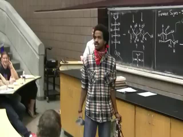 Funny Zorro Prank during Chemistry Lecture 