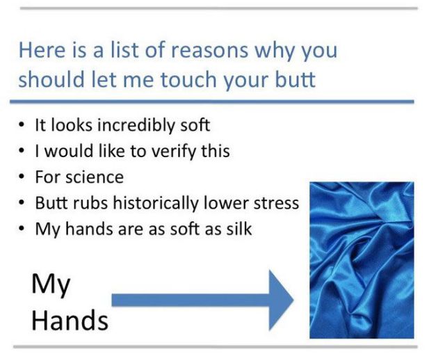 Solid Reasons to Let Me Touch Your Butt