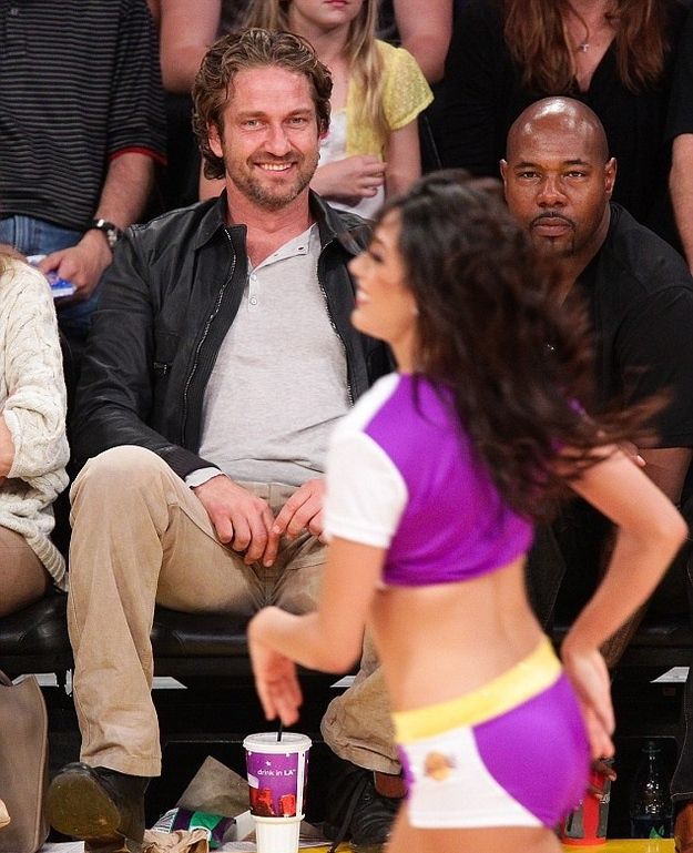 Male Celebrities Checking Out Cheerleaders