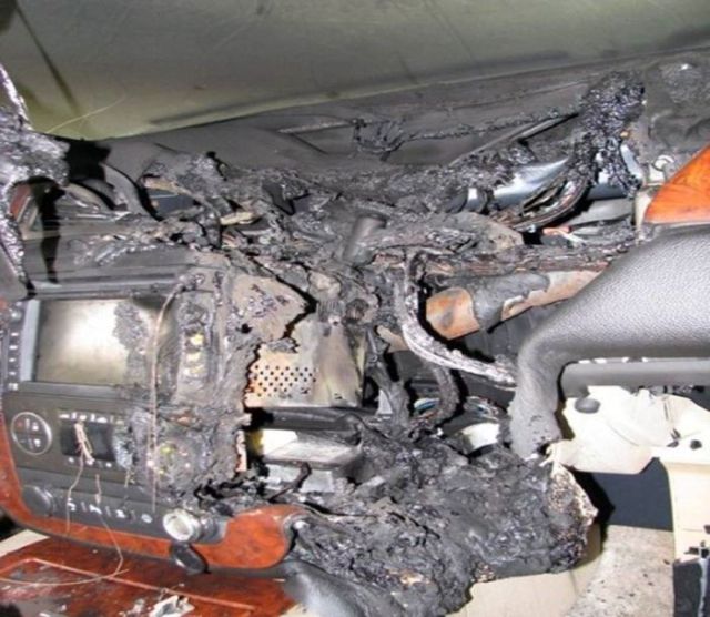 Chevy Suburban Destroyed by a Spontaneous Combustion