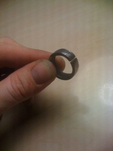 Home Made Wedding Ring Forged Out of a Meteorite