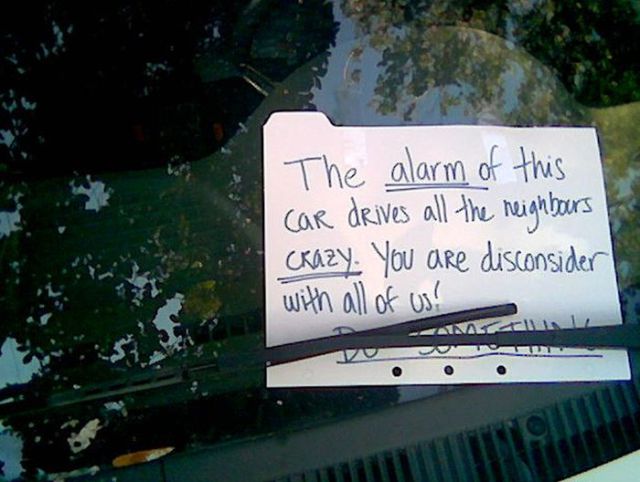 Do Everybody a Favor, Turn Your F*** Car Alarm Off!