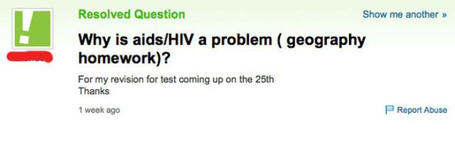 Ridiculous Questions about Sex from Yahoo Answers