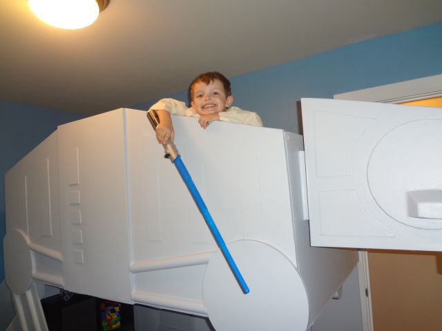 Parents Build AT-AT Bed for Their Little Son
