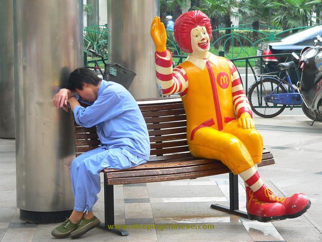 Chinese People Will Sleep Anywhere