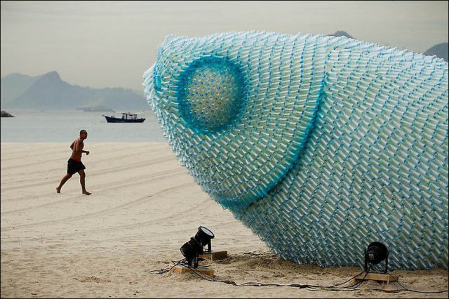 Unusual Sculptures Emerge on Brazilian Beach