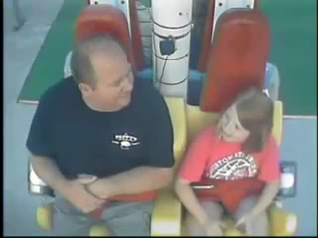 Funny Dad Terrified by Attraction 