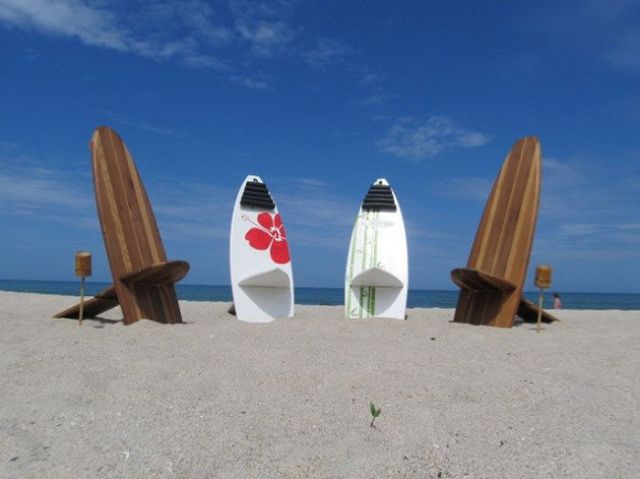 Surfboard and Chair Combined