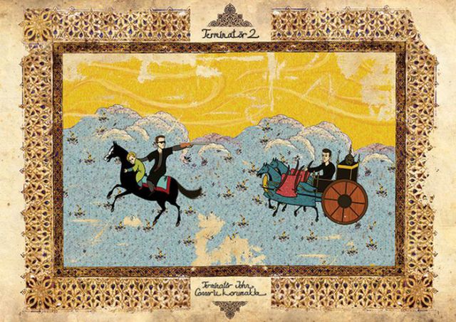 Hollywood Movies Illustrated in Oriental Style