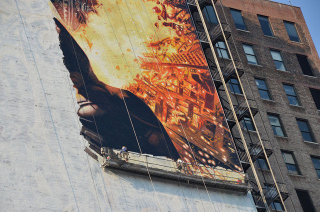 Enormous “Dark Knight Rises” Mural