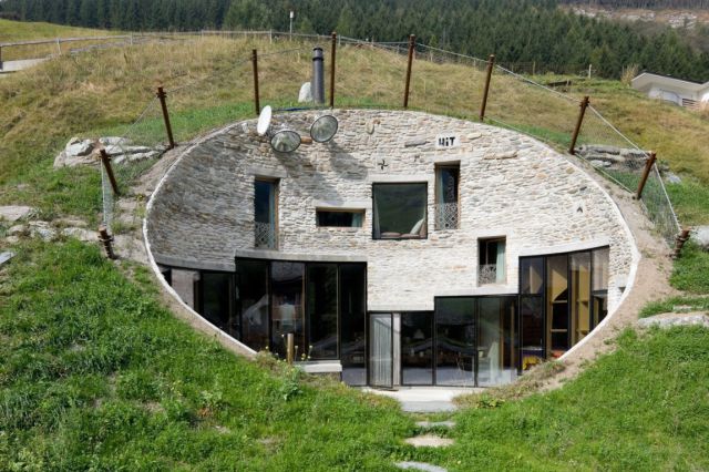 Amazing Swiss House Inside a Hill