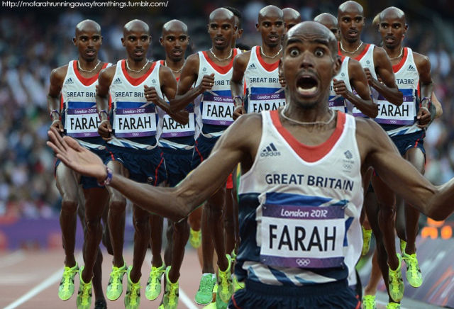 “Mo Farah Running Away from Things” Pictures are Simply Priceless