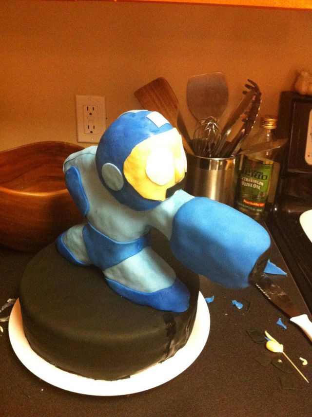 Homemade Mega Man Cake