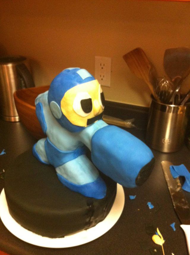 Homemade Mega Man Cake