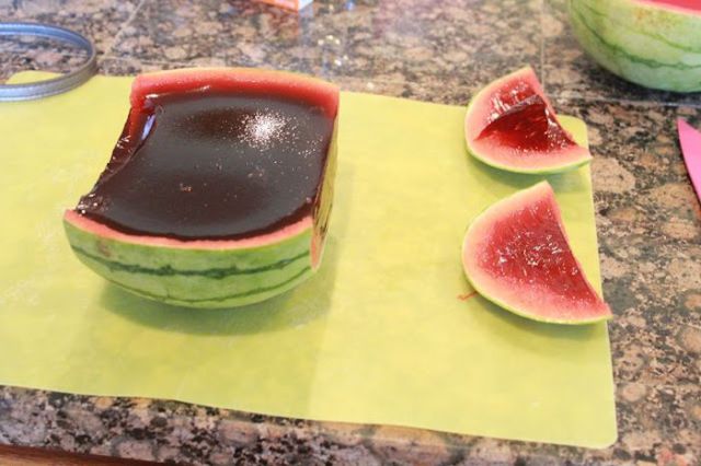 The Recipe of Watermelon Slice Jello Shots